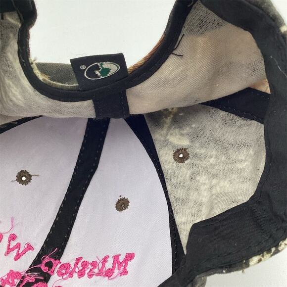 Camo Cap Pink Embroidery Adjustable Unisex Hat - Picture 7 of 8